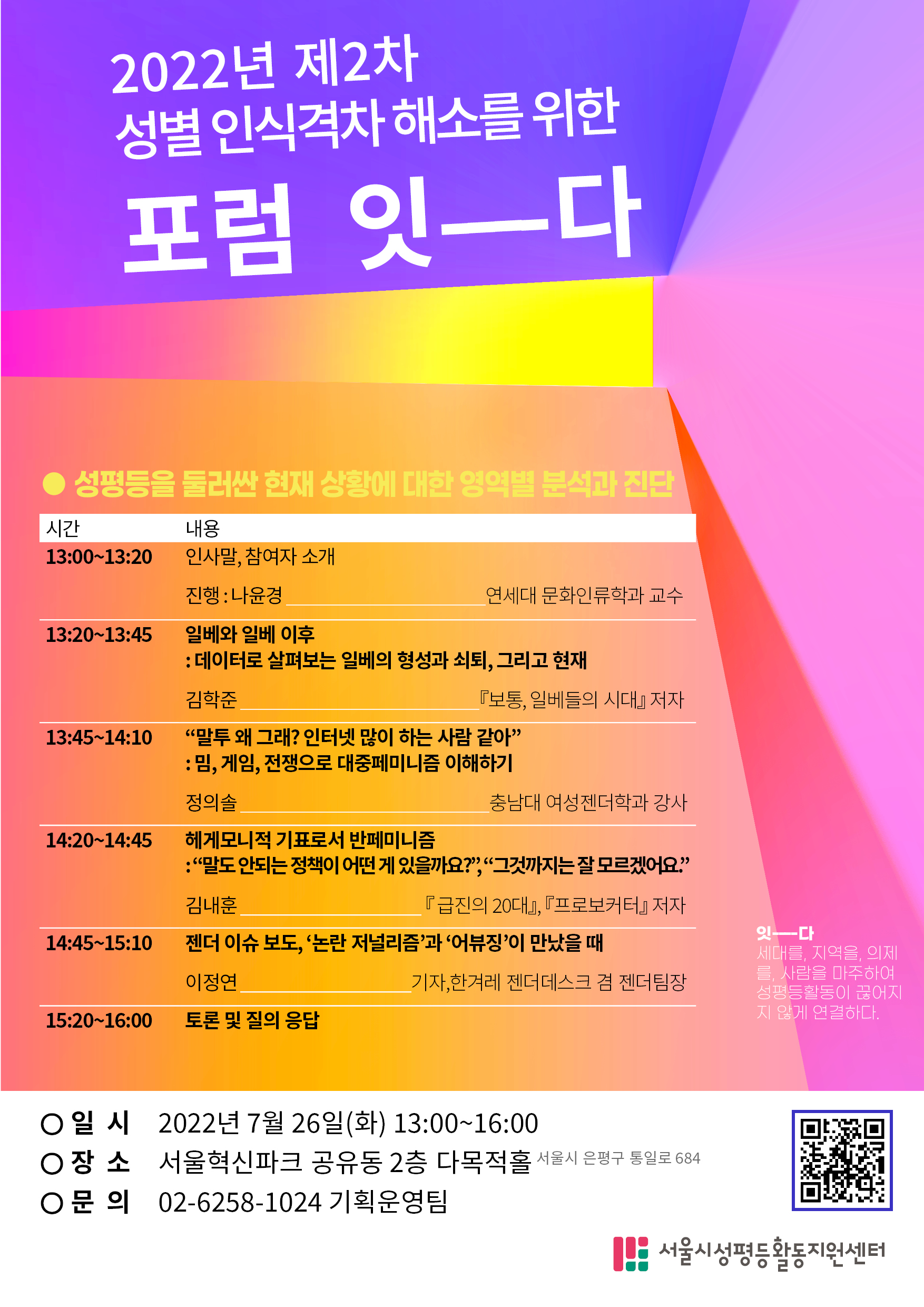 제2차 성별인식격차를 해소 위한 <포럼 잇-다>